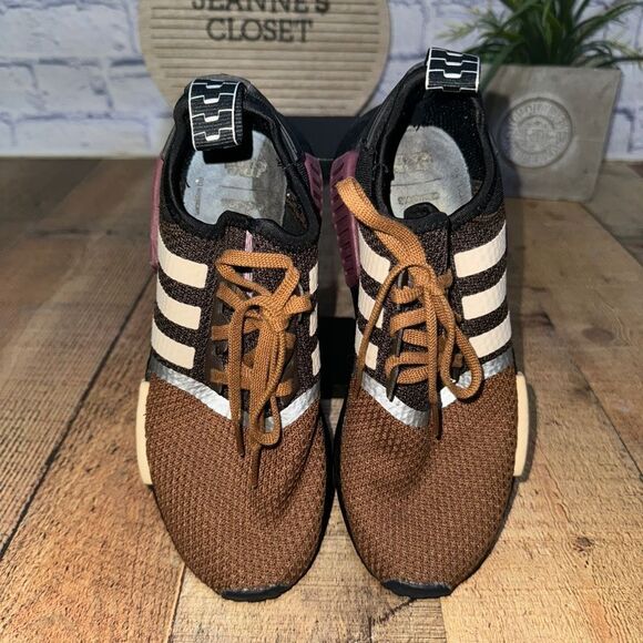 adidas NMD_R J STAR WARS MANDALORIAN Kids Brown/Tan/Black Youth Size 6  GZ2745 - Picture 6 of 10